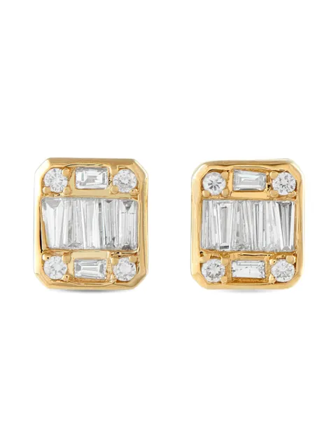 LB Exclusive 14K yellow gold diamond earrings