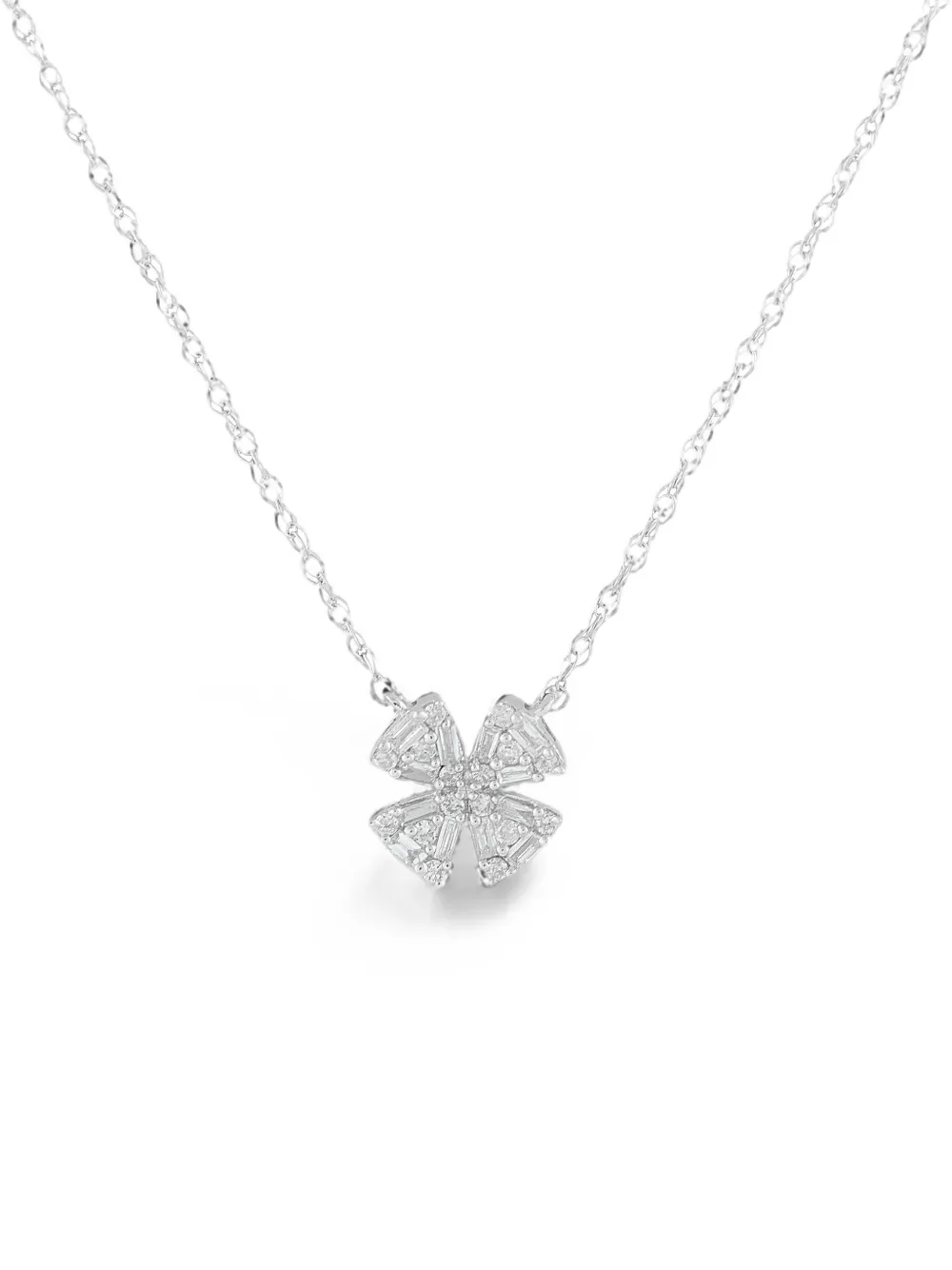 LB Exclusive 14K white gold diamond pendant necklace - Argento
