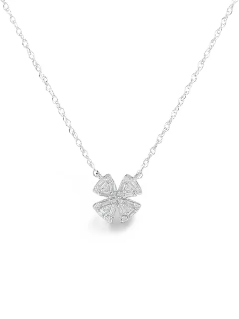 LB Exclusive clover-pendant diamond necklace