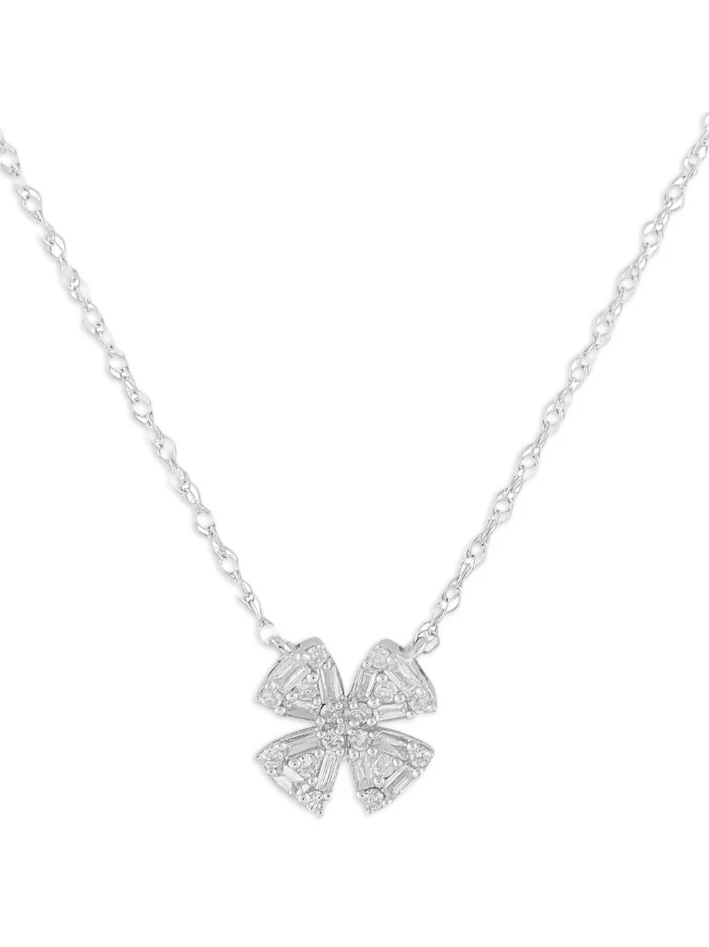 LB Exclusive 14K white gold diamond pendant necklace - Argento