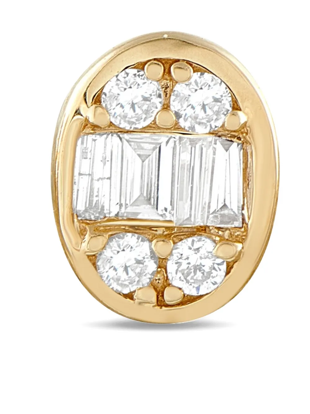 Pre-owned Lb Exclusive 14k Yellow Gold Diamond Stud Earrings