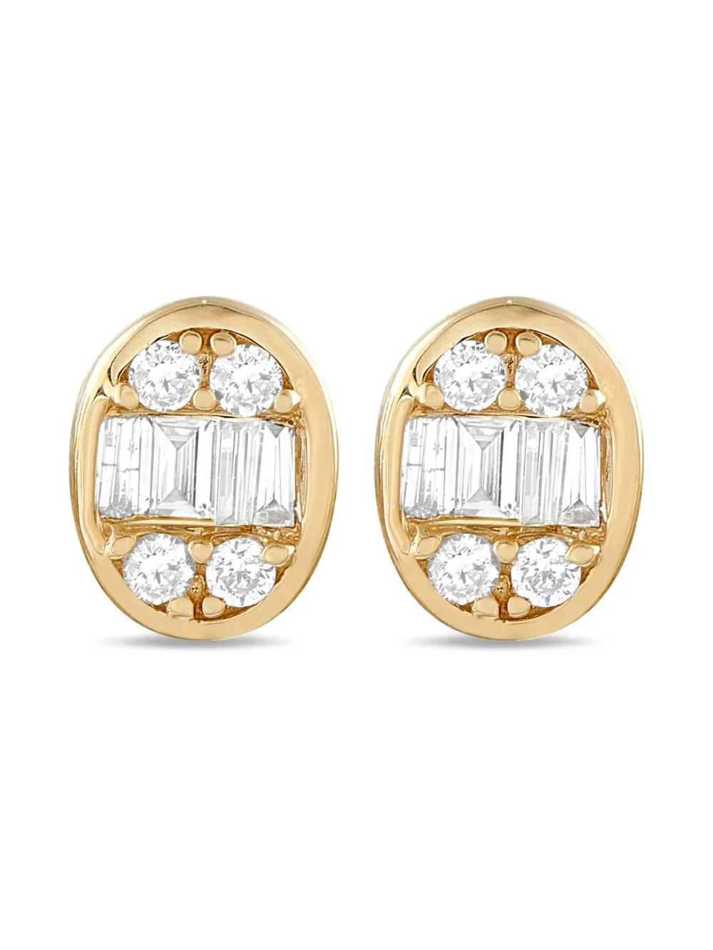 LB Exclusive 14K yellow gold diamond stud earrings - Oro