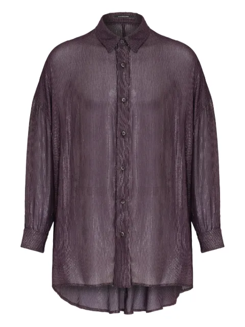 À La Garçonne Camisa de seda com listras