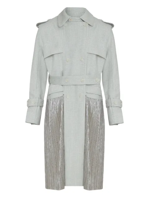 À La Garçonne Trench coat com pregas e cinto
