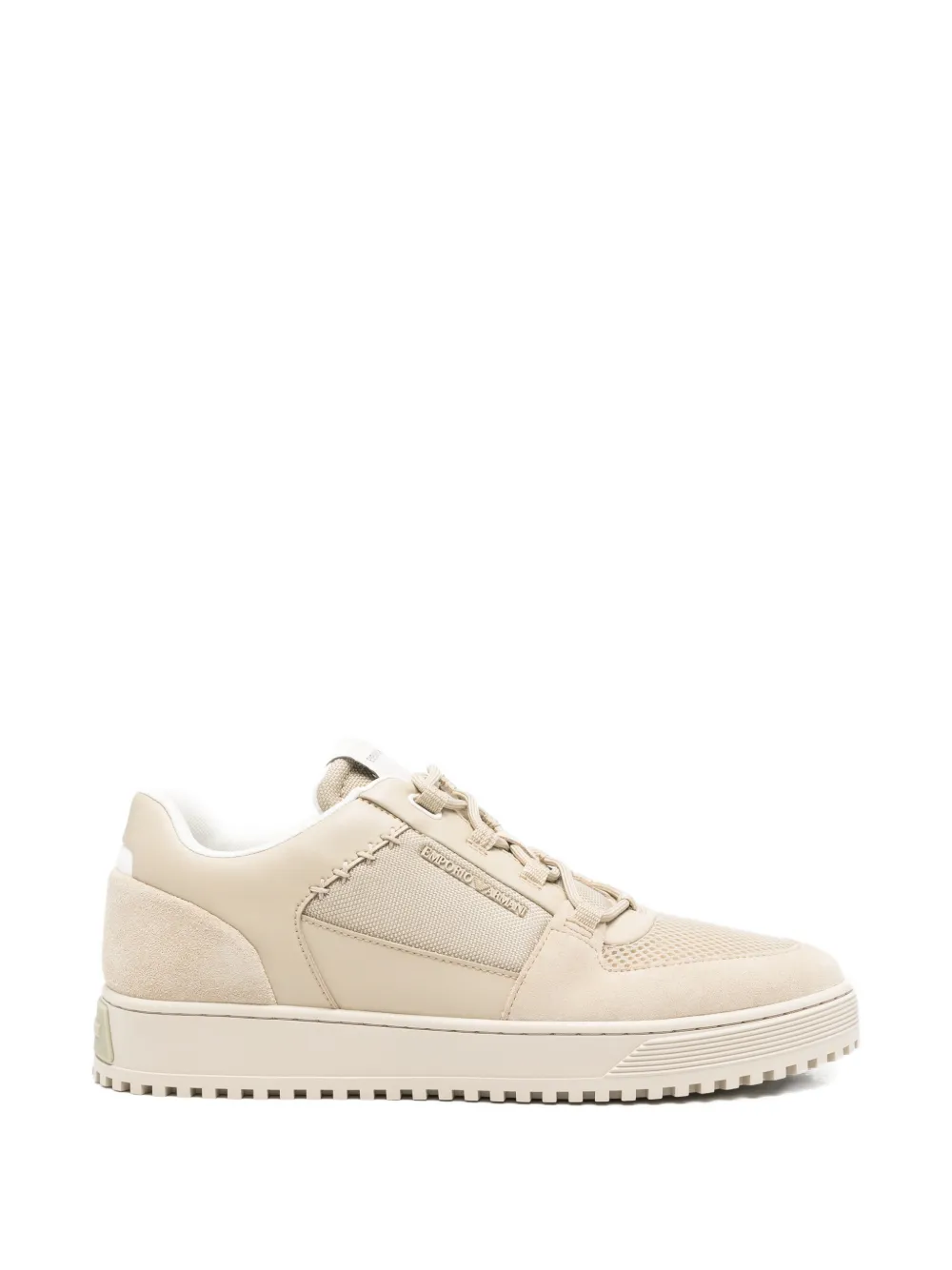 Emporio Armani panelled mesh-detail sneakers - Toni neutri