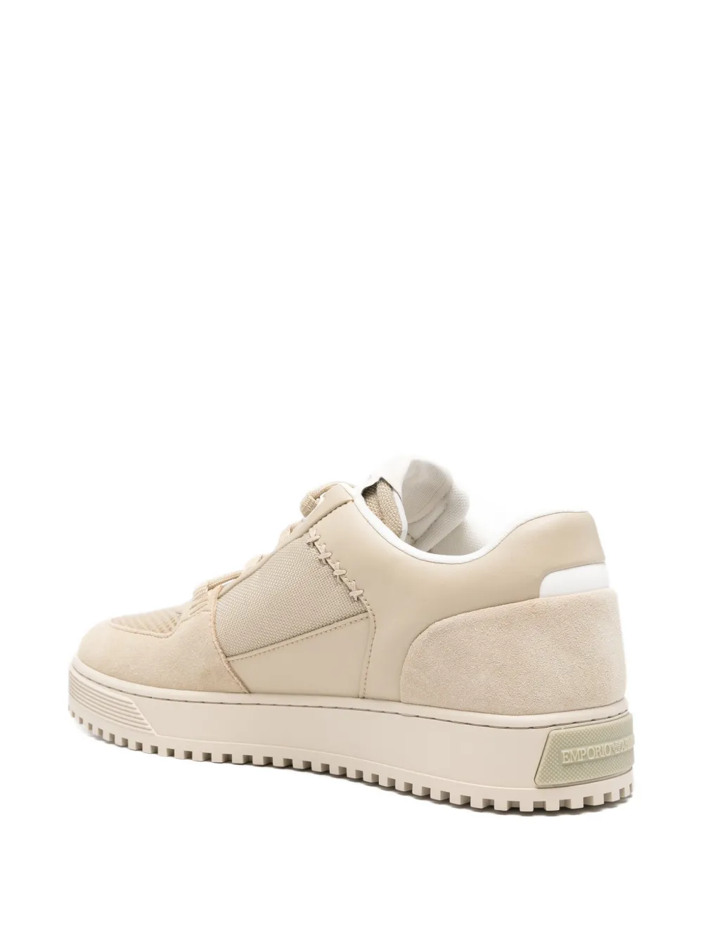 Emporio Armani Sneakers met mesh Beige