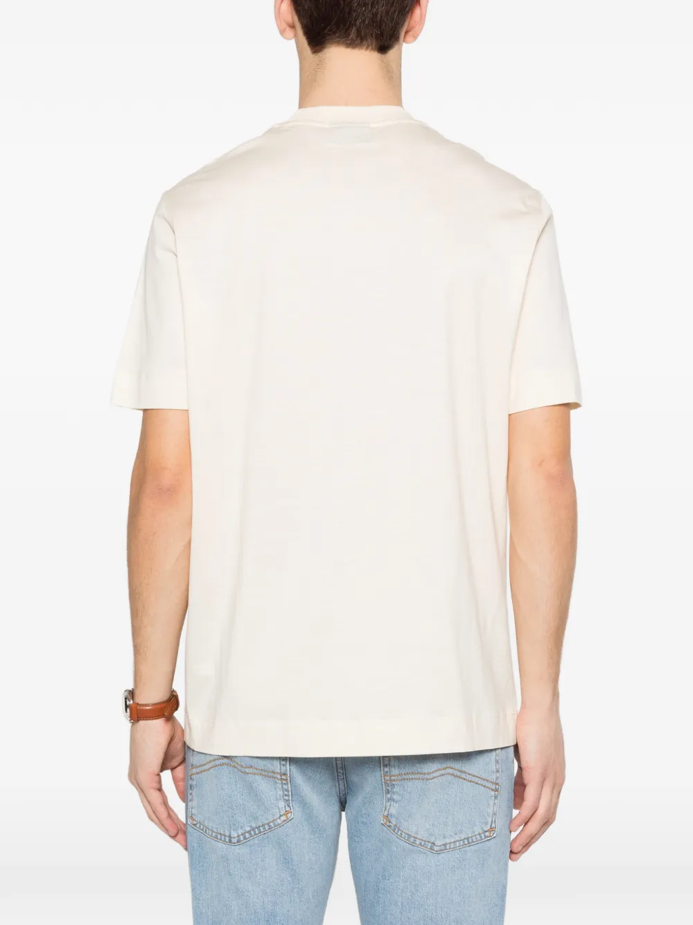 Emporio Armani T-shirt met logopatch Beige