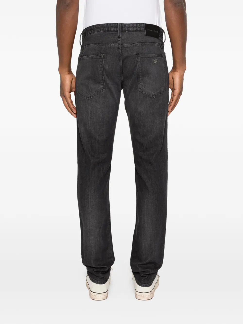 Emporio Armani Jeans met logoplakkaat en vervaagd effect Grijs