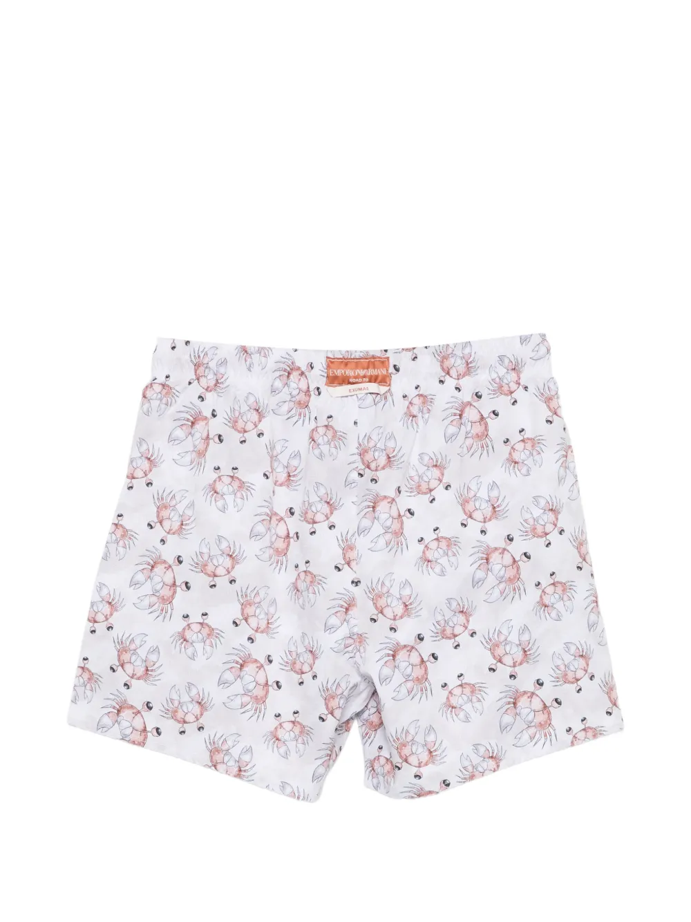 Emporio Armani Zwembroek met krabprint Wit