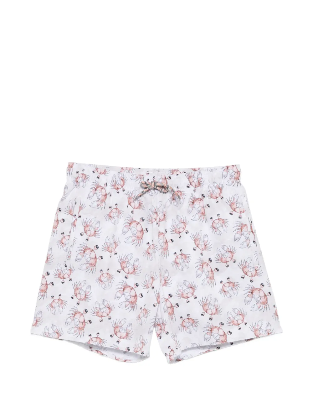Emporio Armani crab print swim shorts - Bianco