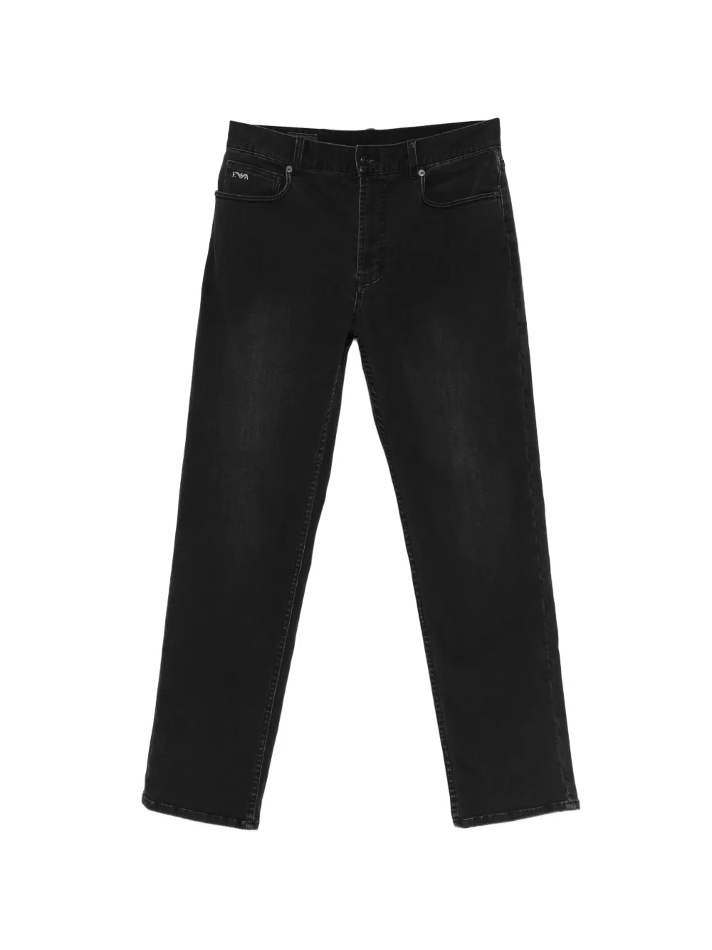 Emporio Armani logo-plaque straight jeans - Grau