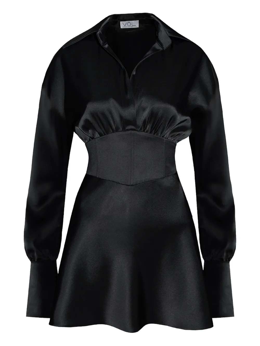 Vestiaire d'un Oiseau Libre vestido corto estilo corset | negro | Image 1