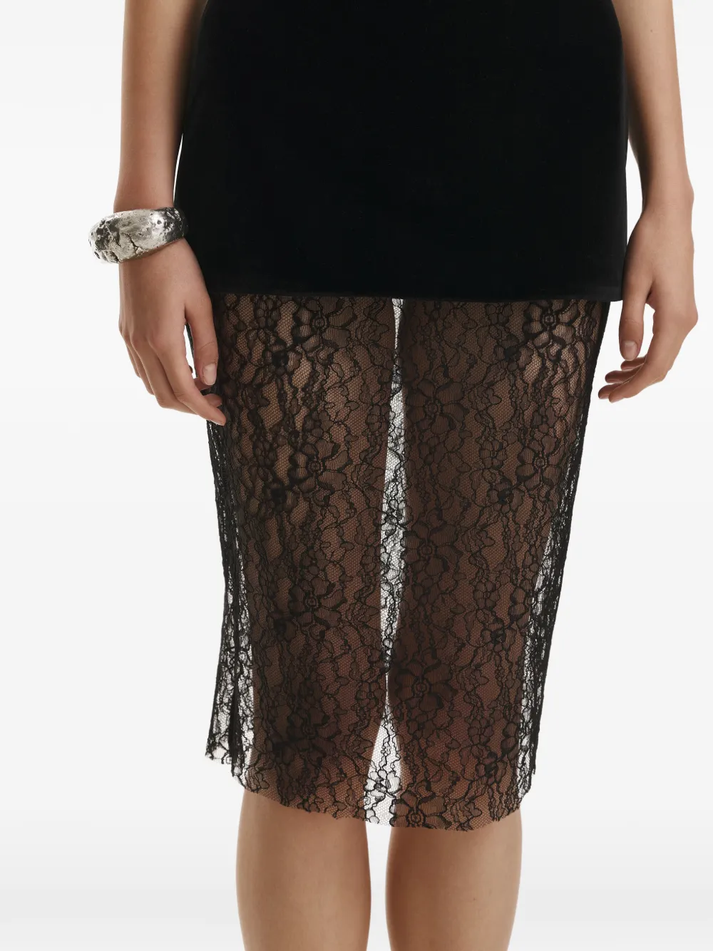 Velvet Lace Midi Dress