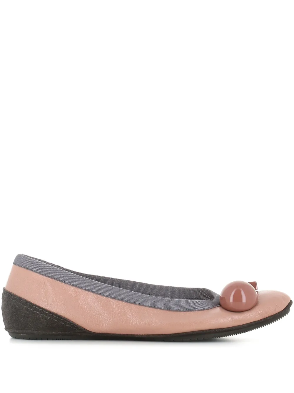Dove Nuotano Gli Squali round detail ballet flats - Rosa
