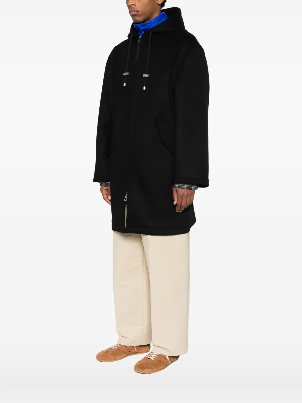  Loewe Hooded Coat - Black 