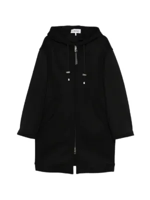 LOEWE フーデッド カフス コート | ブラック | FARFETCH JP