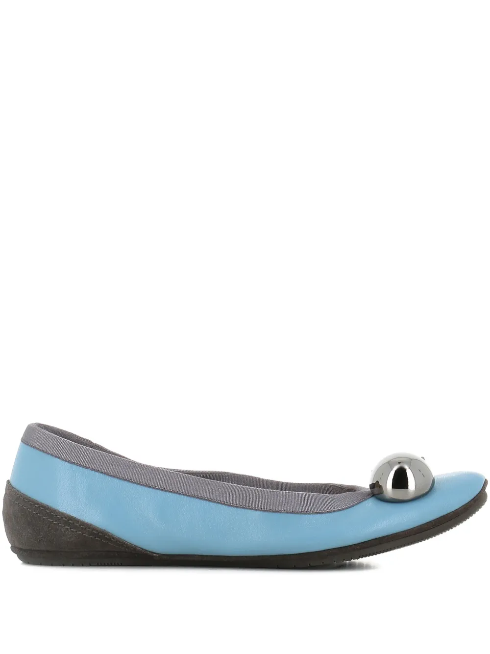 Dove Nuotano Gli Squali Beckybball Detail Ballet Flats In Blue