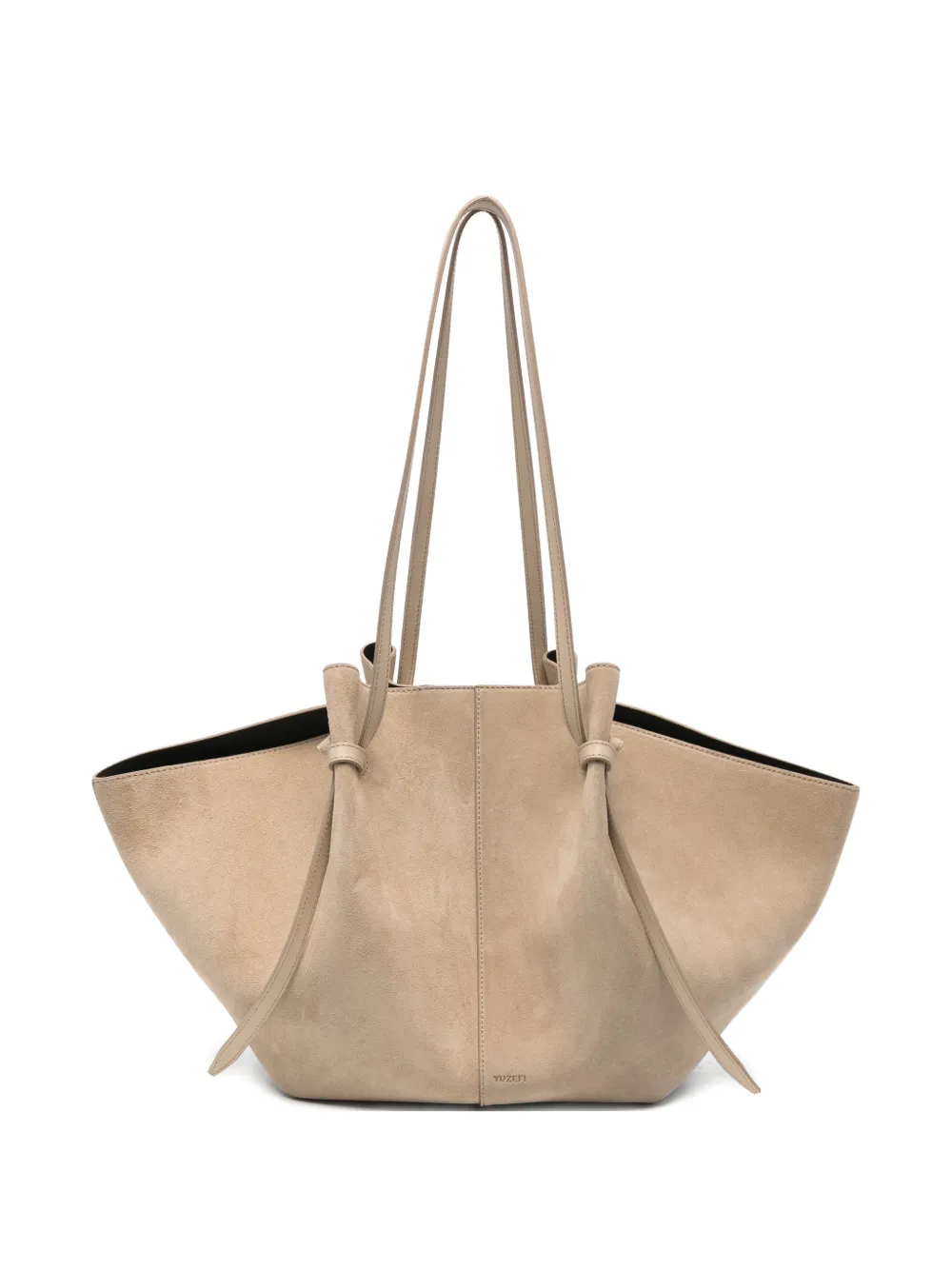 Yuzefi large Mochi suede shoulder bag - Toni neutri