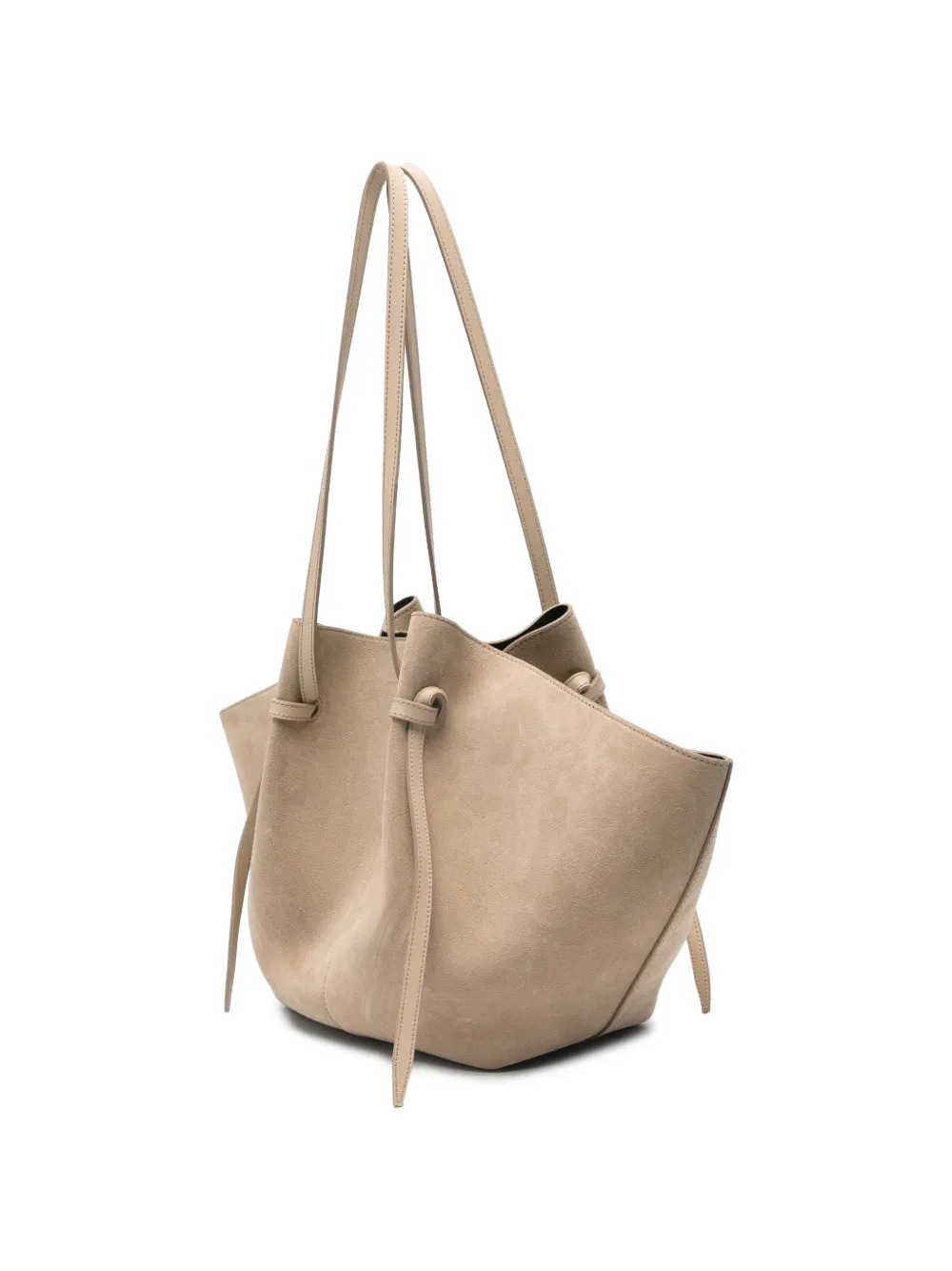  Yuzefi Large Mochi Suede Shoulder Bag - Neutrals 