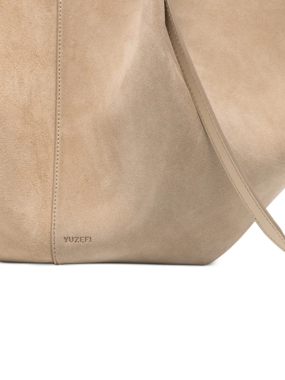 Yuzefi Mochi suède schoudertas Beige
