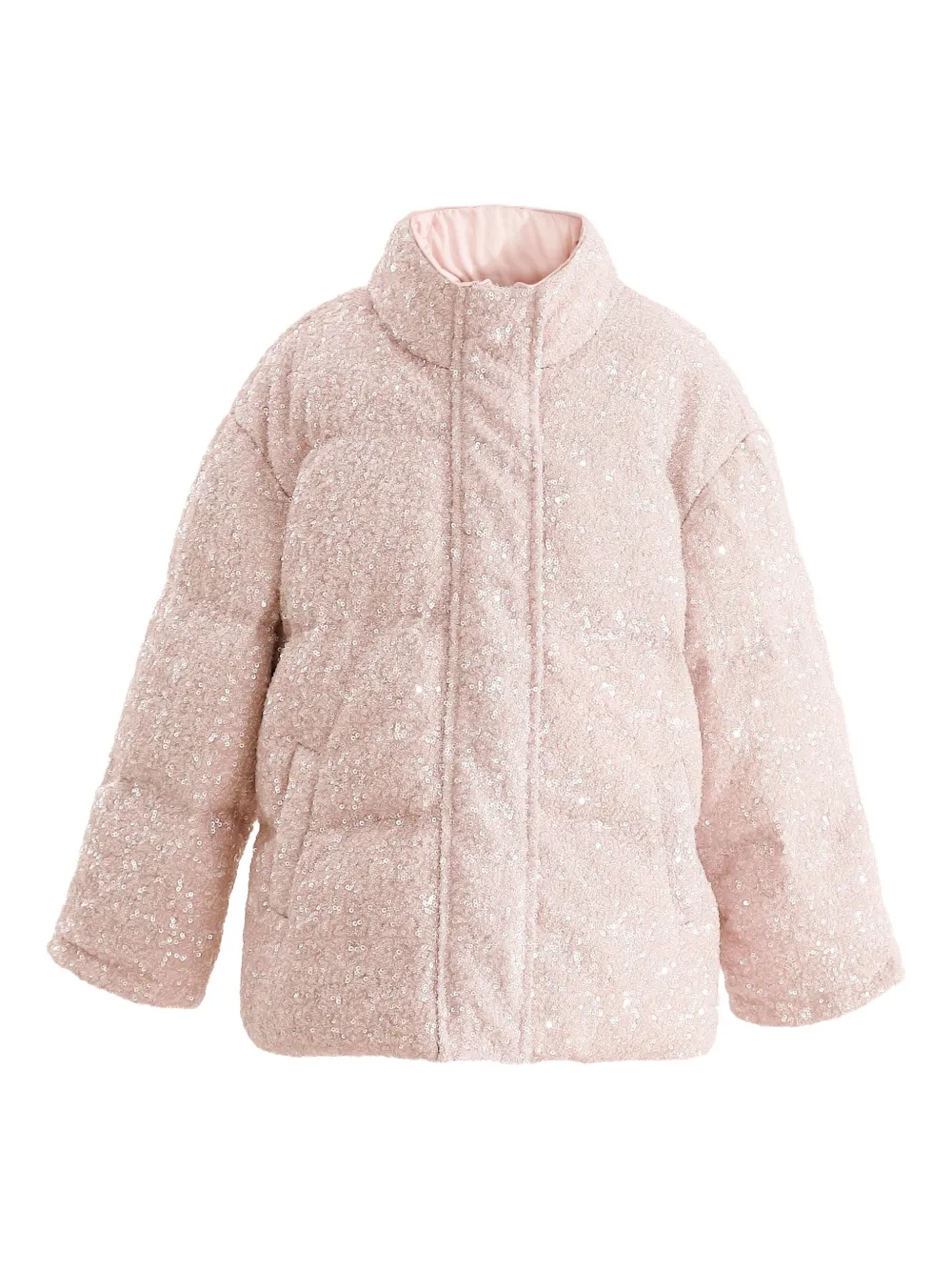 Tulleen sequin-embellishment puffer jacket | Pink | Image 1