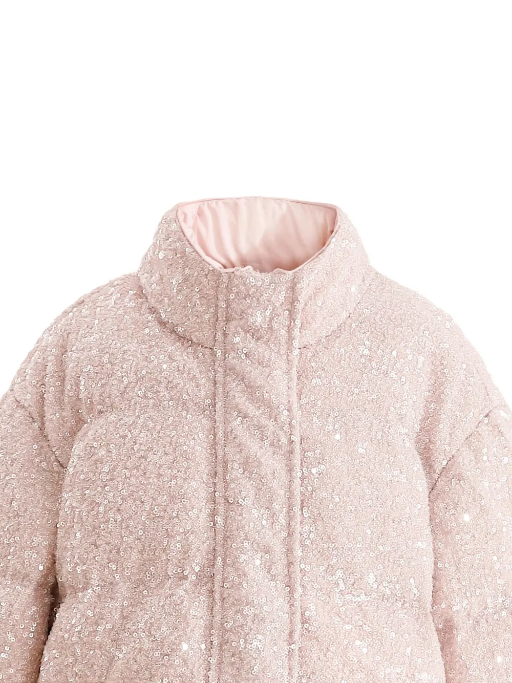  Tulleen Sequin-embellishment Puffer Jacket - Pink 