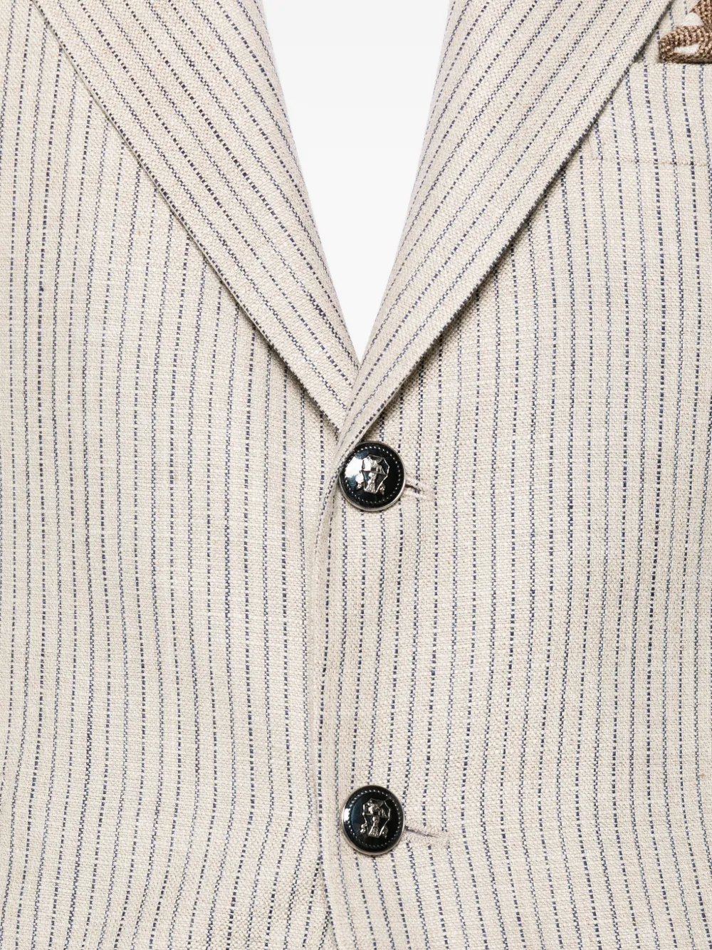 Brunello Cucinelli Gestreepte blazer Beige