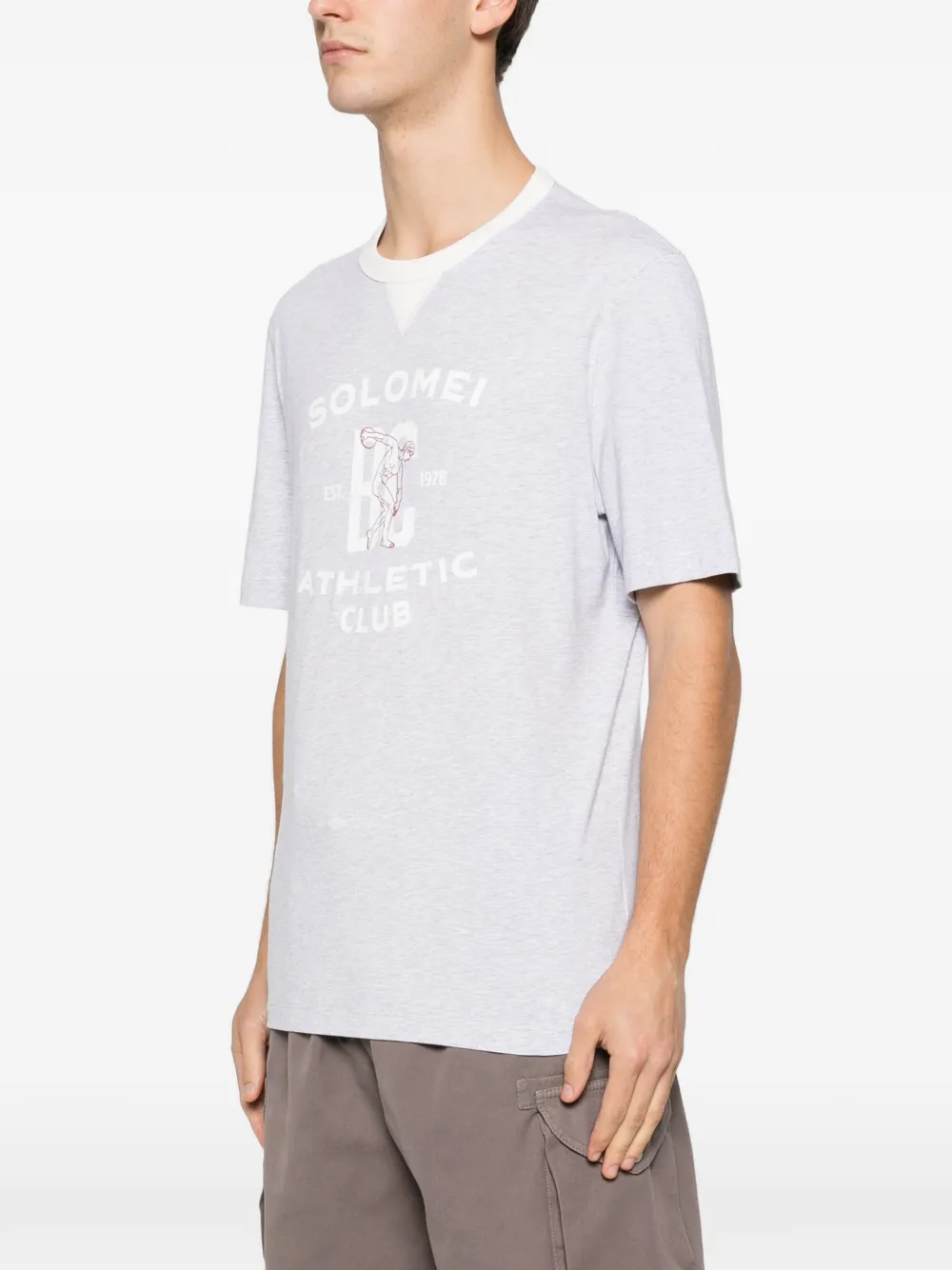 Brunello Cucinelli T-shirt met ronde hals Grijs