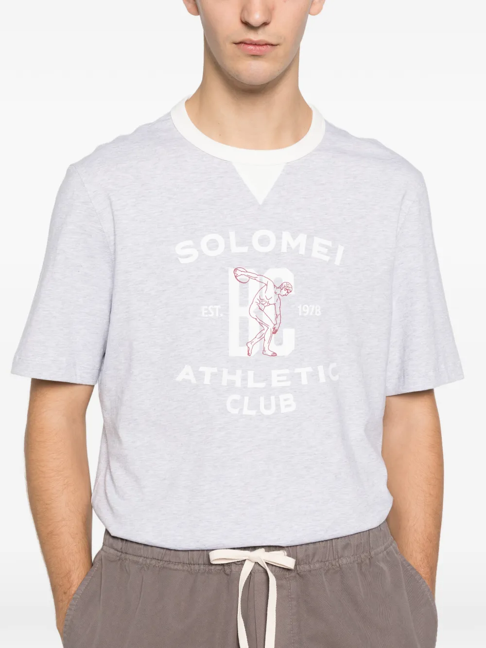 Brunello Cucinelli T-shirt met ronde hals Grijs