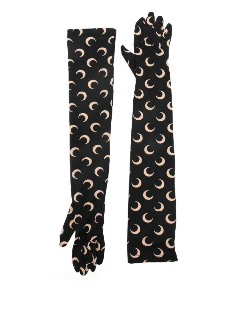 Marine Serre crescent moon print gloves