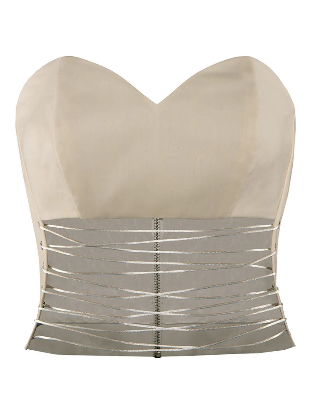 Vestiaire d'un Oiseau Libre lace-up corset top | Nude | Image 1