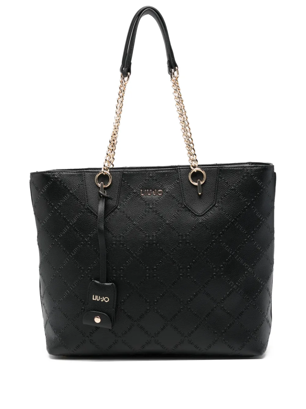 LIU JO embossed chain-handles tote bag | negro | Image 1