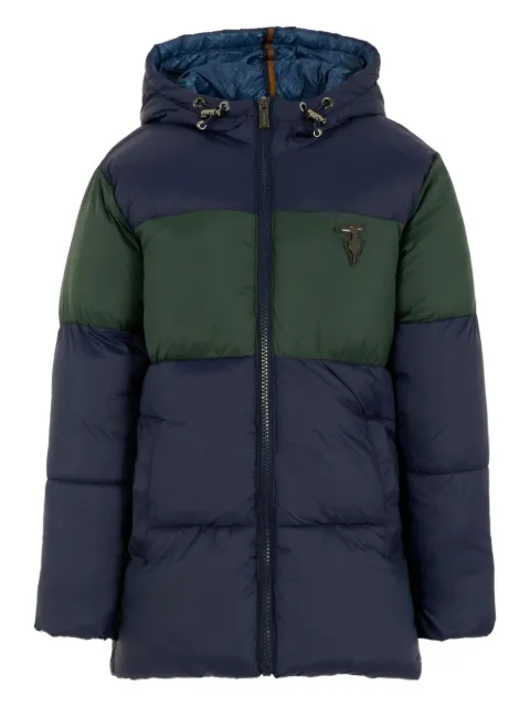 TRUSSARDI JUNIOR abrigo capitonado con parche del logo