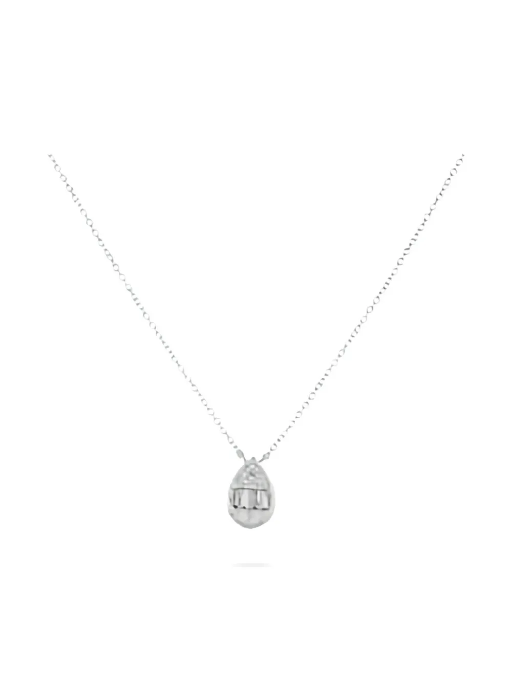 Pre-owned Lb Exclusive 14k White Gold Diamond Necklace In Silver