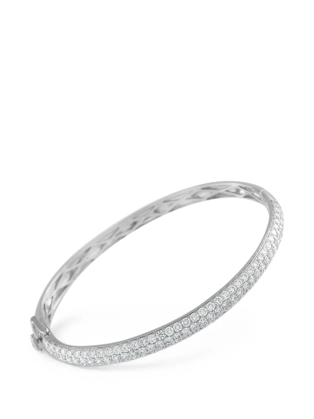 LB Exclusive Bracciale rigido in oro bianco 14 carati con diamanti - Argento
