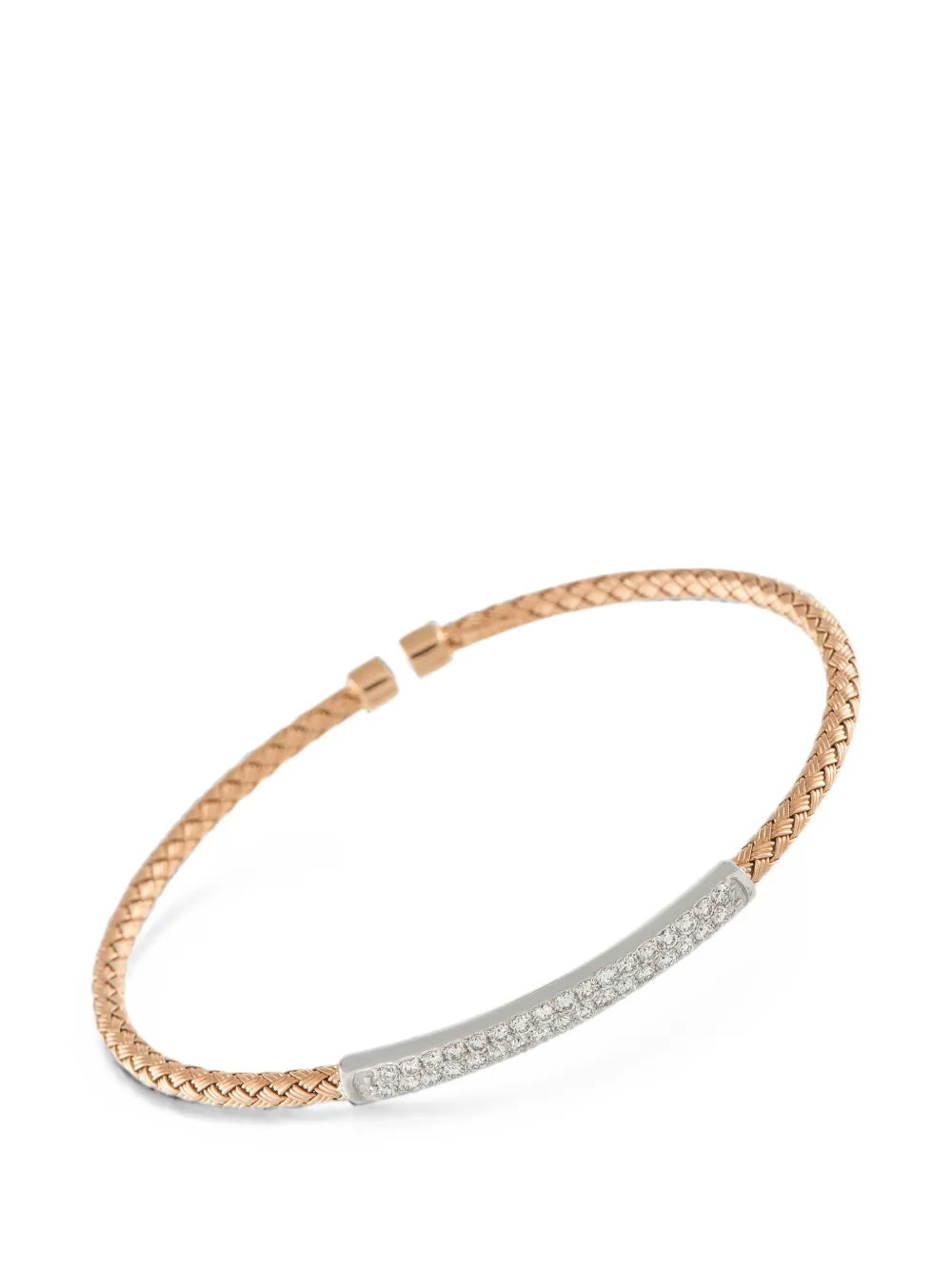 LB Exclusive 14K diamond woven bracelet - Rosa