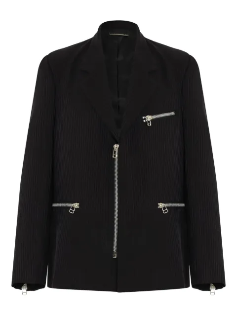 À La Garçonne Blazer risca de giz com zíper