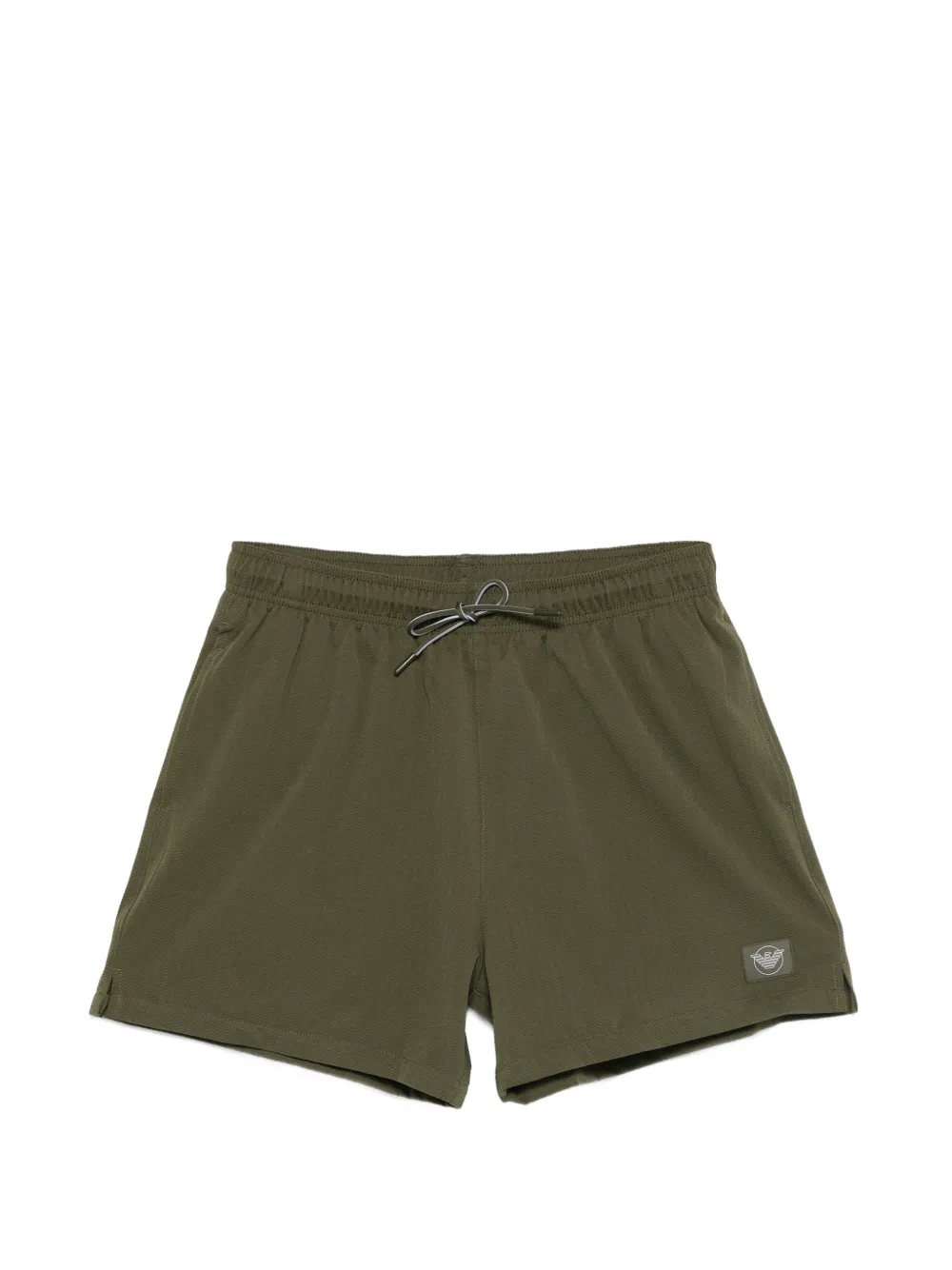 Emporio Armani herringbone logo swim shorts - Verde