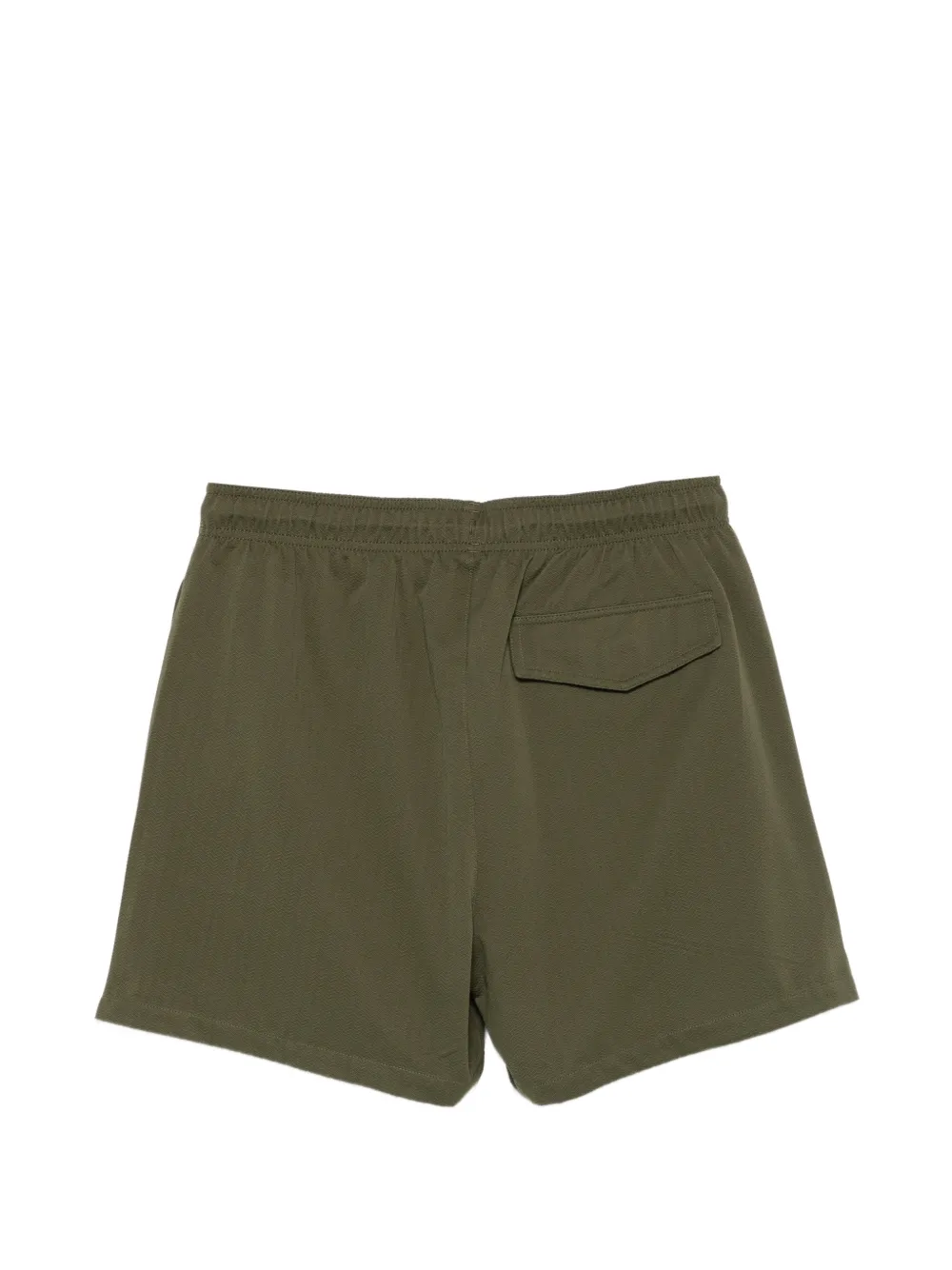 Emporio Armani Zwembroek met visgraatpatroon en logo Groen