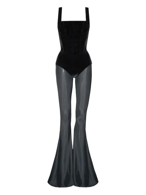 Vestiaire d'un Oiseau Libre velvet corset jumpsuit