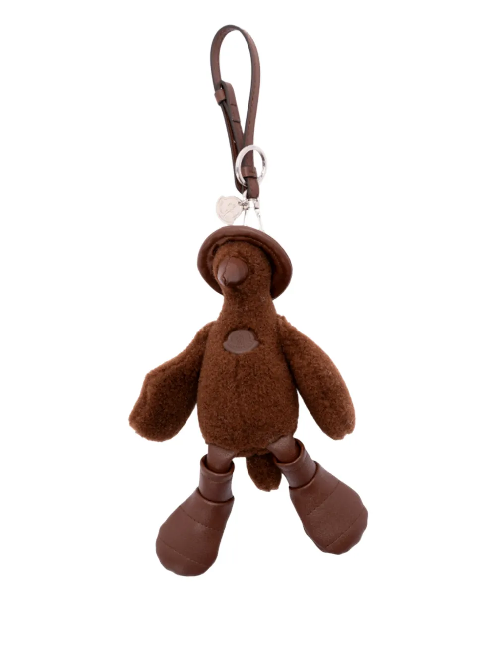 Moncler MonDuck textured keyring | Brown | Image 1