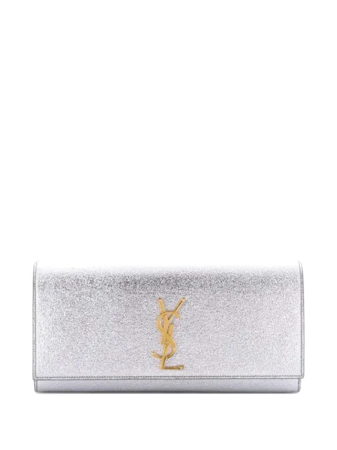 Saint Laurent Pre-Owned Classic Monogram Metallic Calfskin Long clutch bag