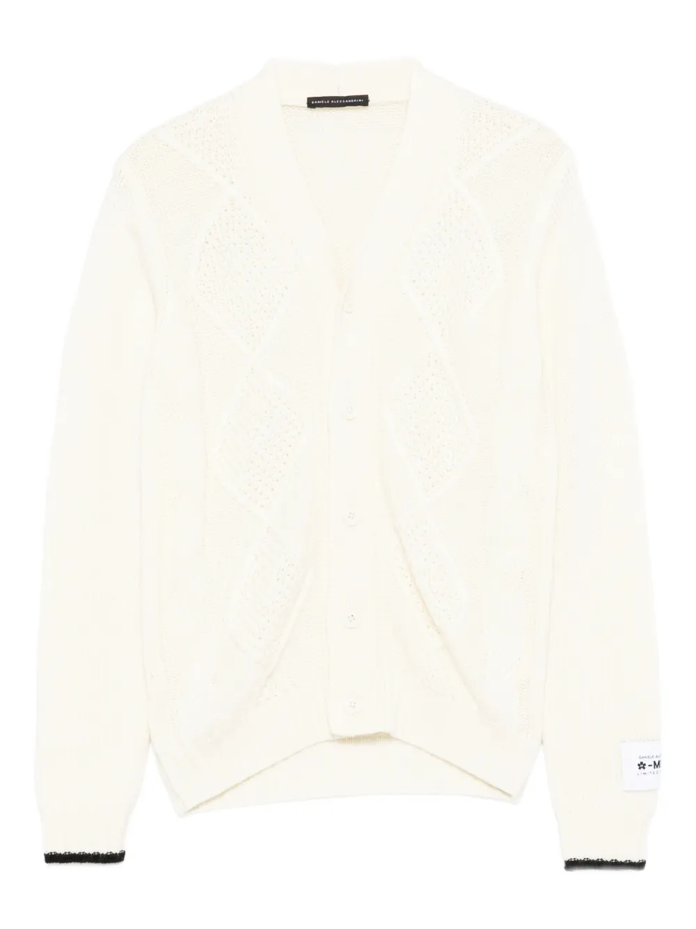 Daniele Alessandrini Kids contrast-trim cardigan - White