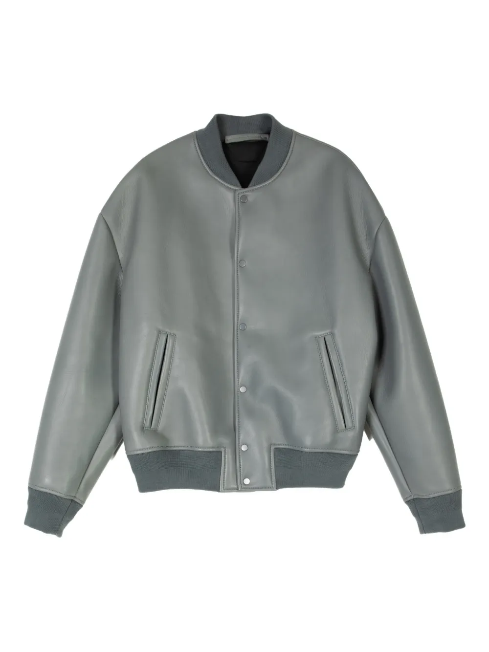 Salvatore Santoro leather bomber jacket - Grigio