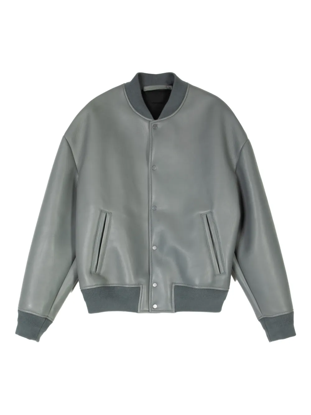 Salvatore Santoro leather bomber jacket - Grigio