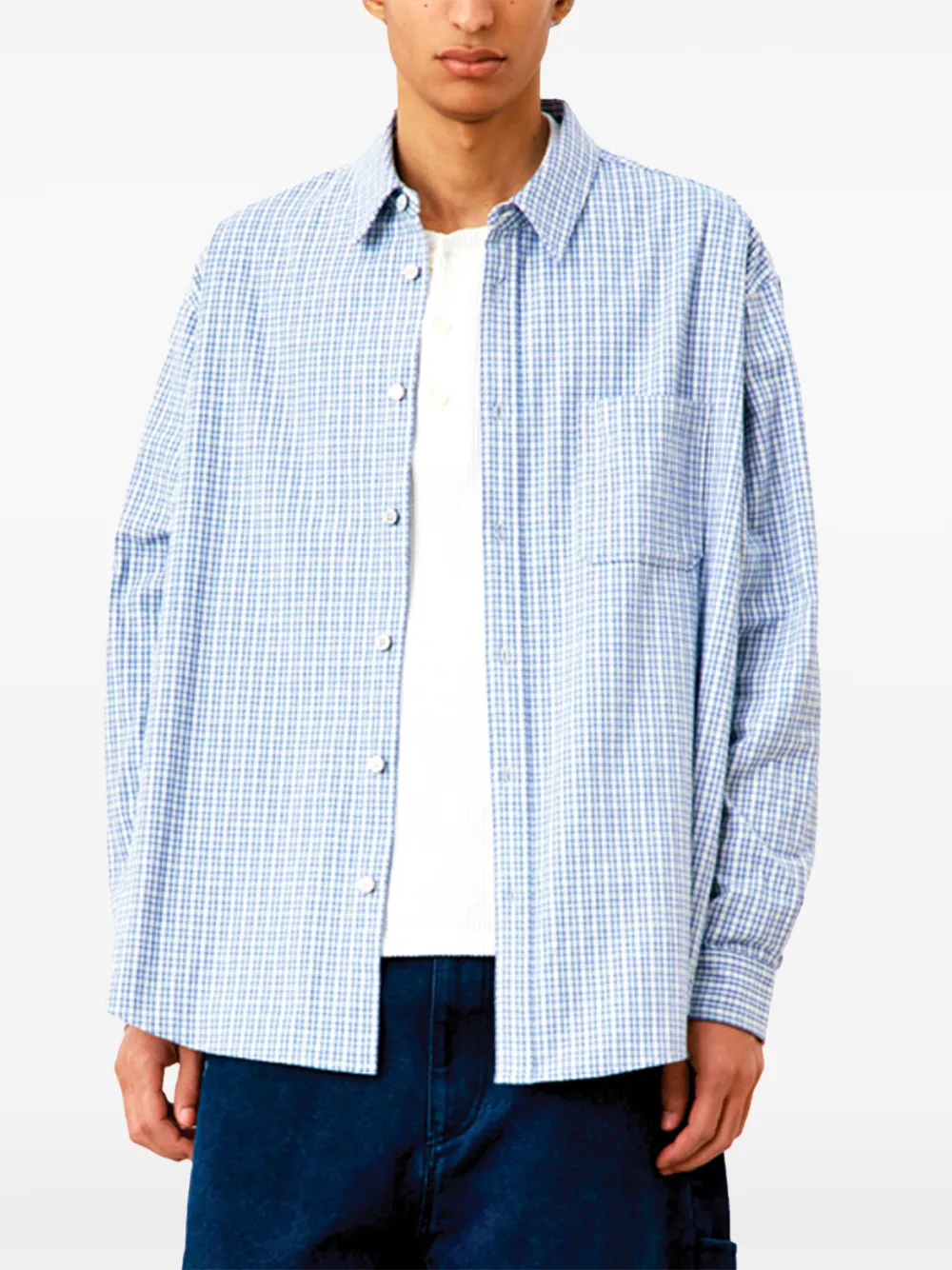 COOR check-pattern shirt - Blauw
