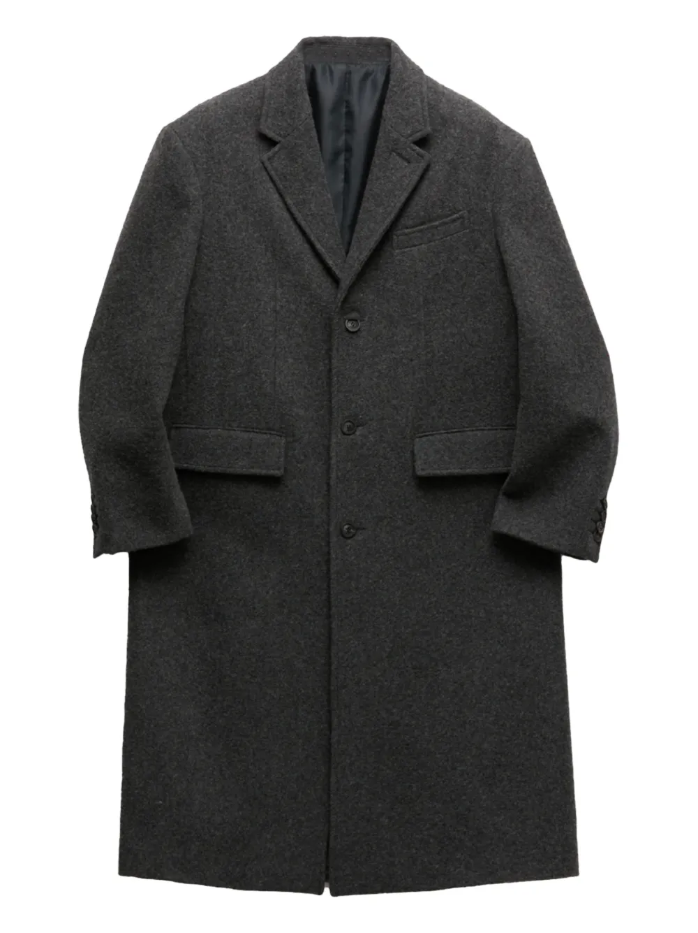 Coor Three-button Alpaca Coat In Gray