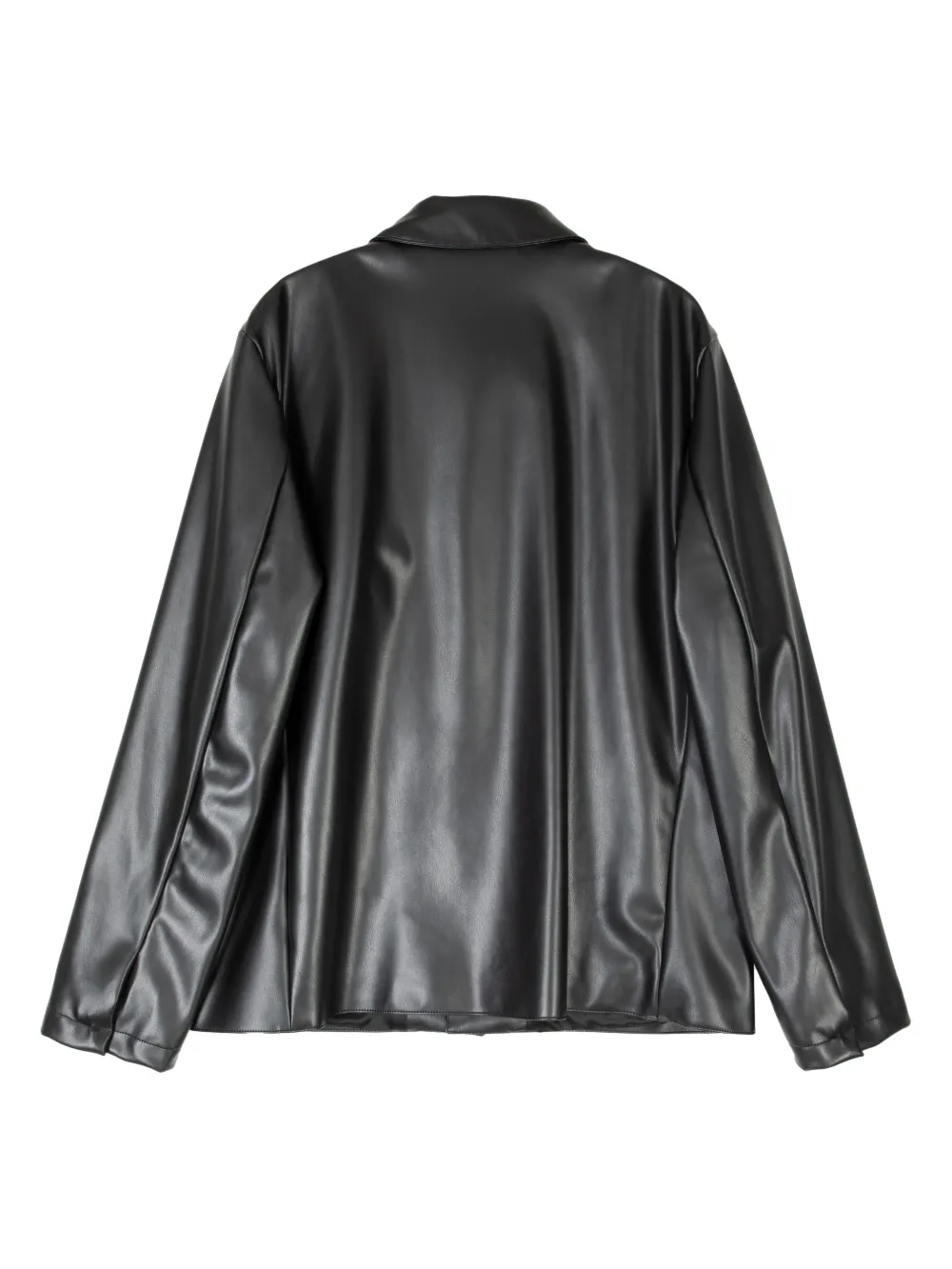  Costumein Side-pockets Shirt-collar Jacket - Black 
