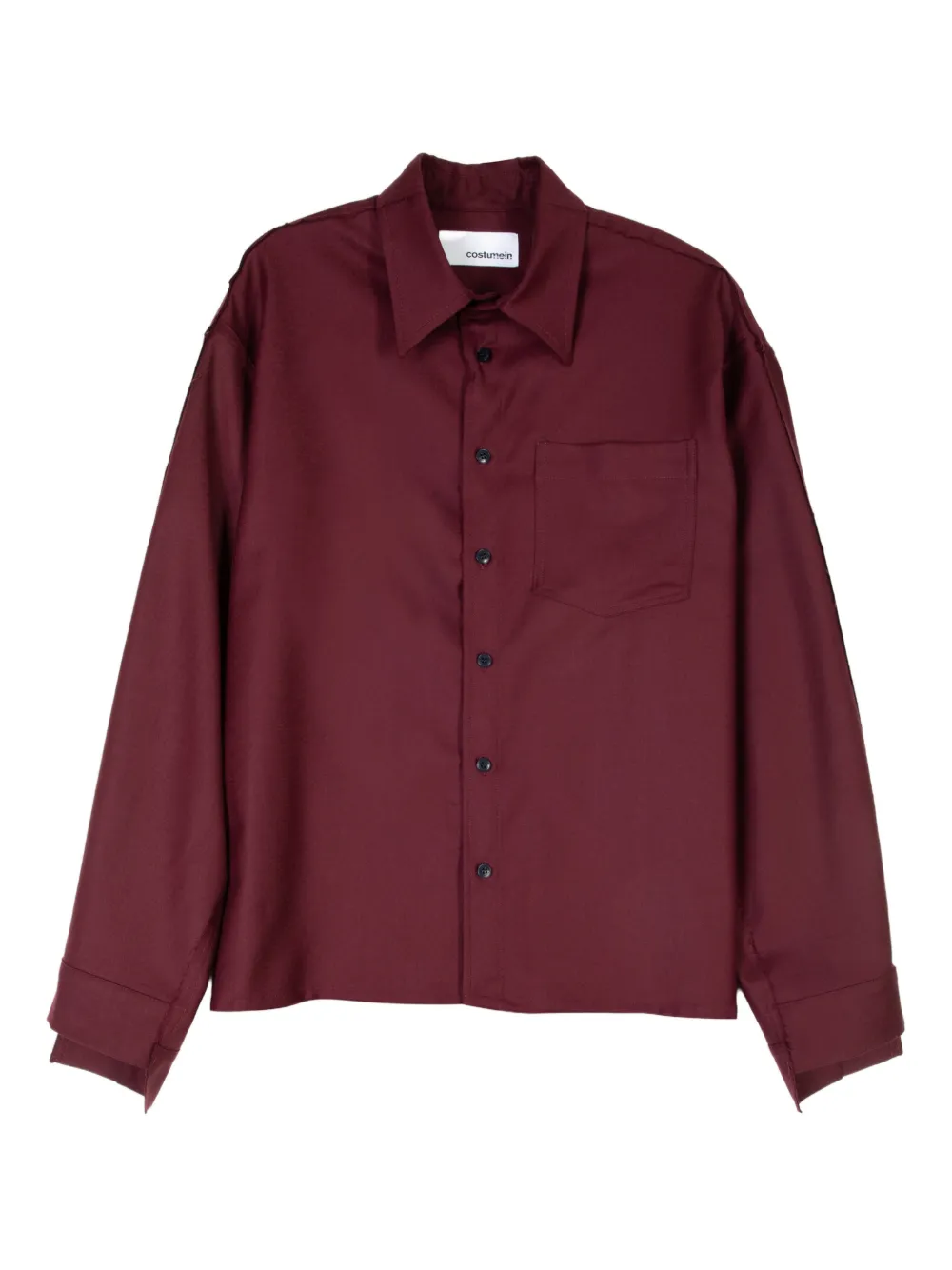 Costumein+chemise+à+poches+poitrine+-+Rouge