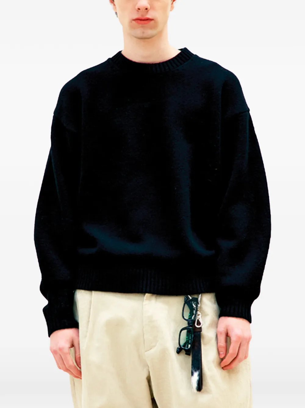 COOR crewneck wool sweater - Zwart
